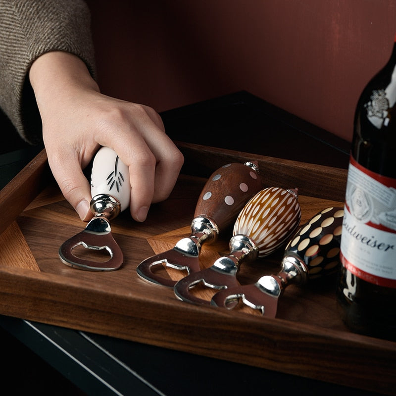 Tango Carved Wood Bottle Opener