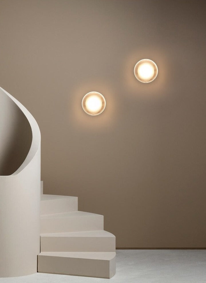 Tap Textured Glass & Metal Wall Lamp