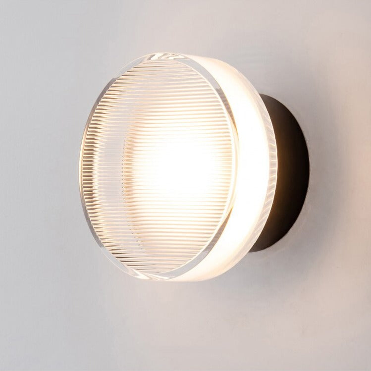 Tap Textured Glass & Metal Wall Lamp