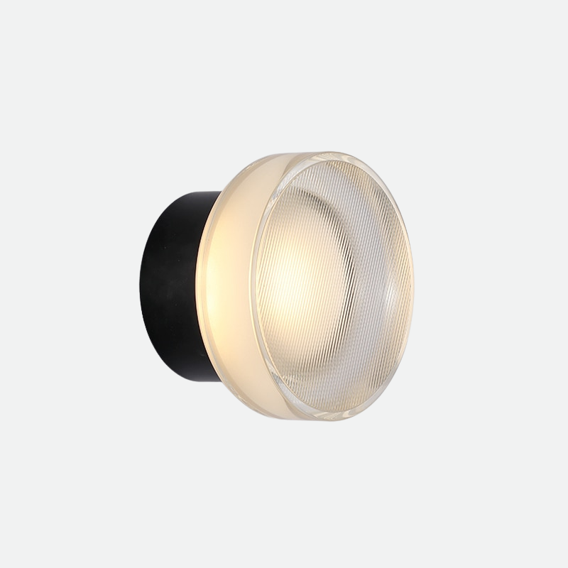 Tap Textured Glass & Metal Wall Lamp