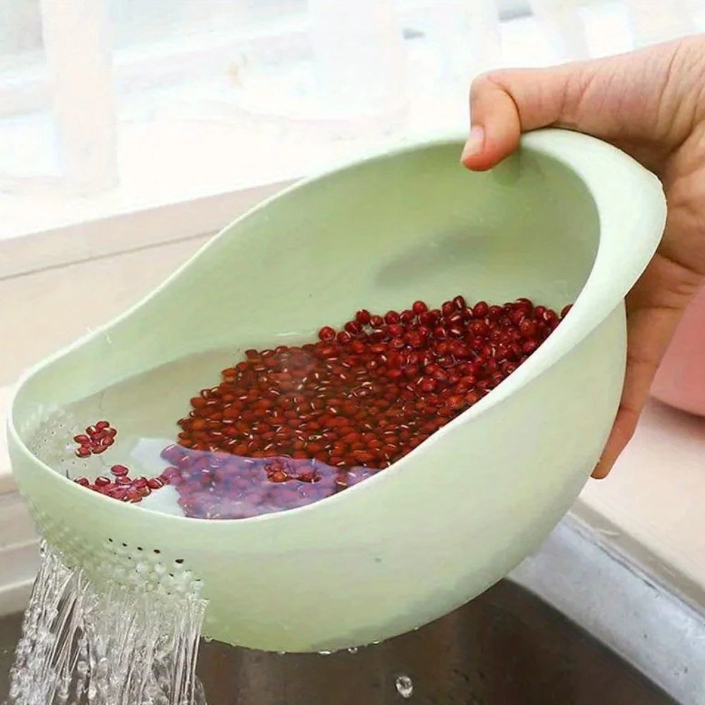 Terra Flow Wash & Drain Colander Green