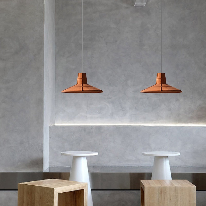 Terracotta Hut Cement Pendant LED Light - Final sale