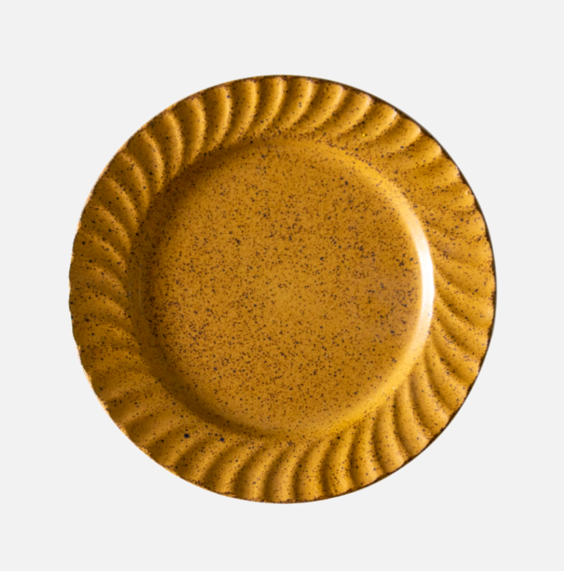 Texture Speckled Plate Turmeric