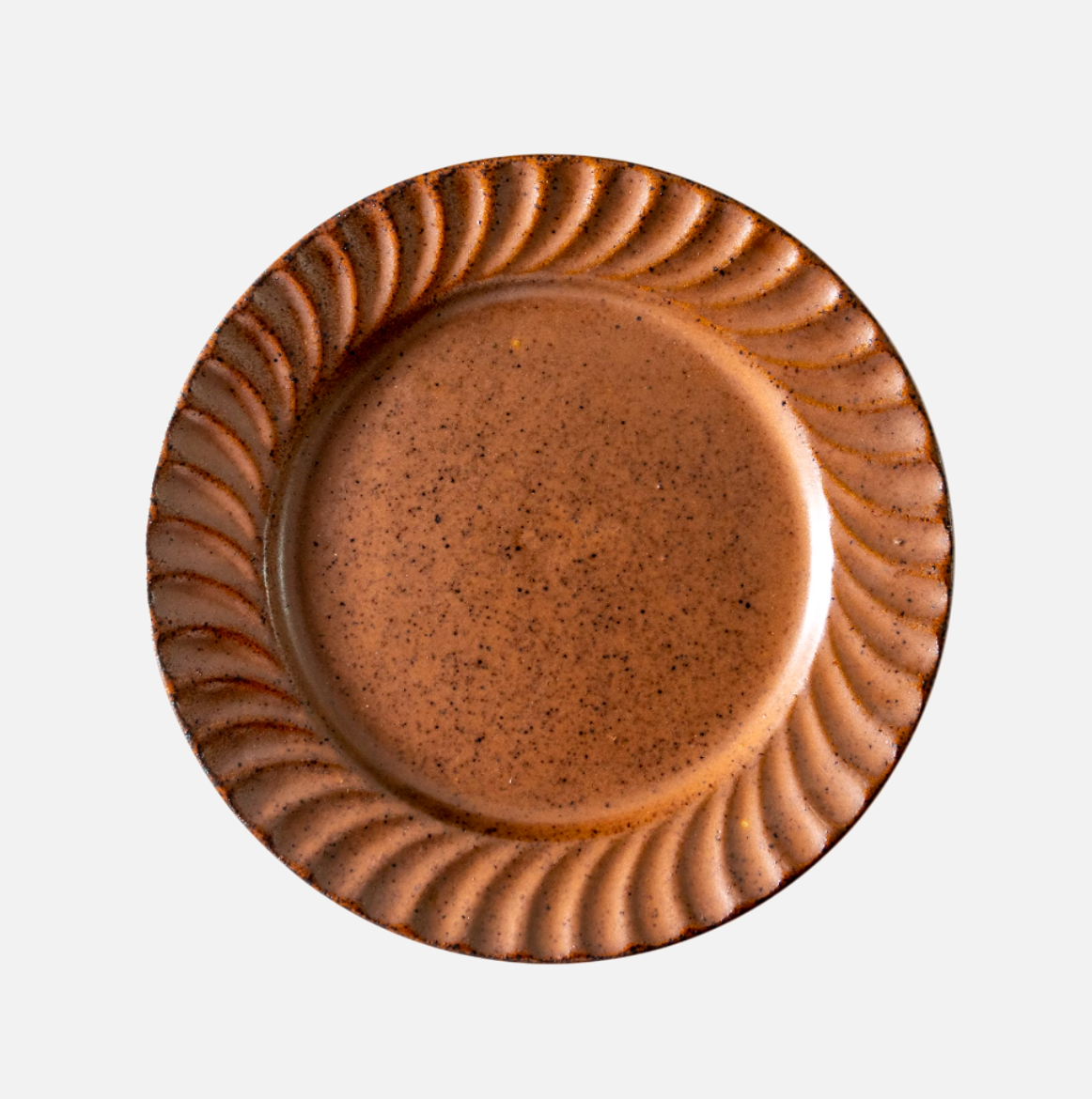 Texture Speckled Plate Terracotta