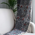 Thistle Ebonleaf Floral Tapestry Curtain