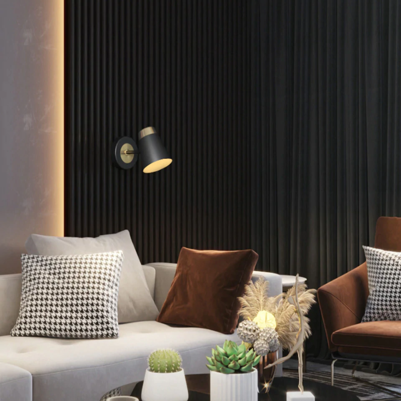 Thome Black & Gold Wall Lamp