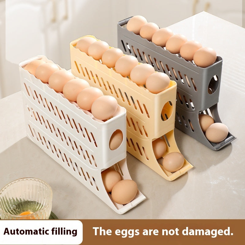 Rolling Egg Organizer Dispenser Tray