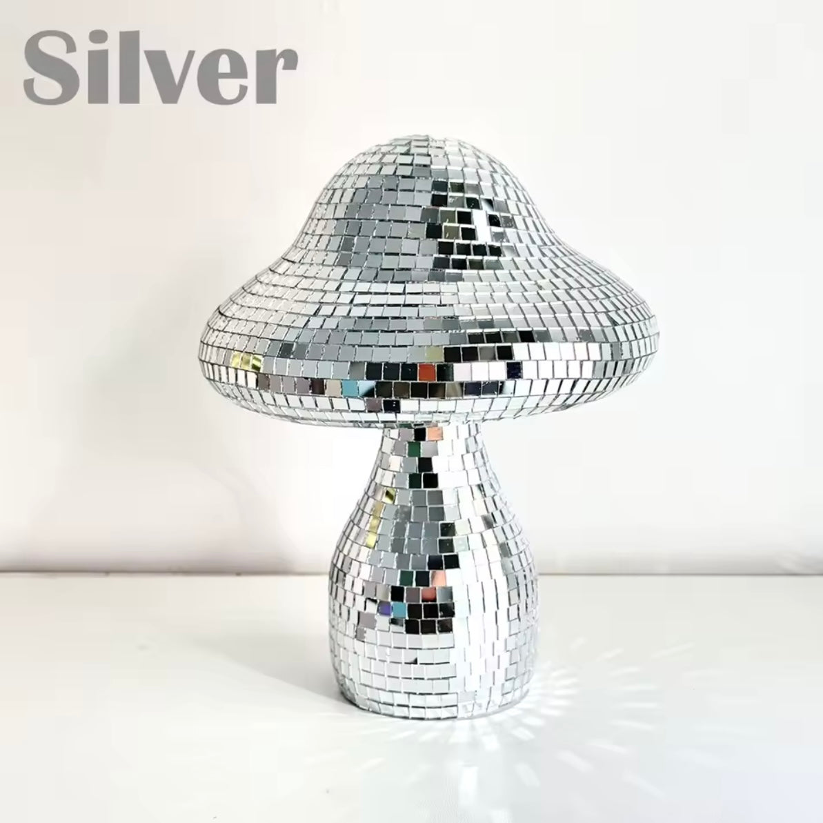Dreamy Disco Mushroom Ball Silver