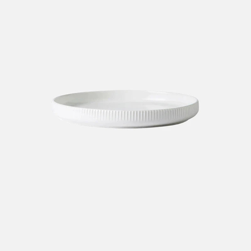 Tim Matte Glazed Ceramic Dinnerware 8 inch Plate White