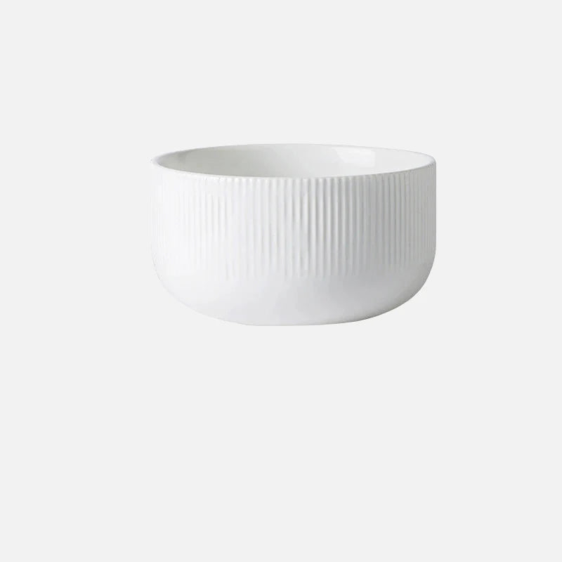 Tim Matte Glazed Ceramic Dinnerware Noodle Bowl White