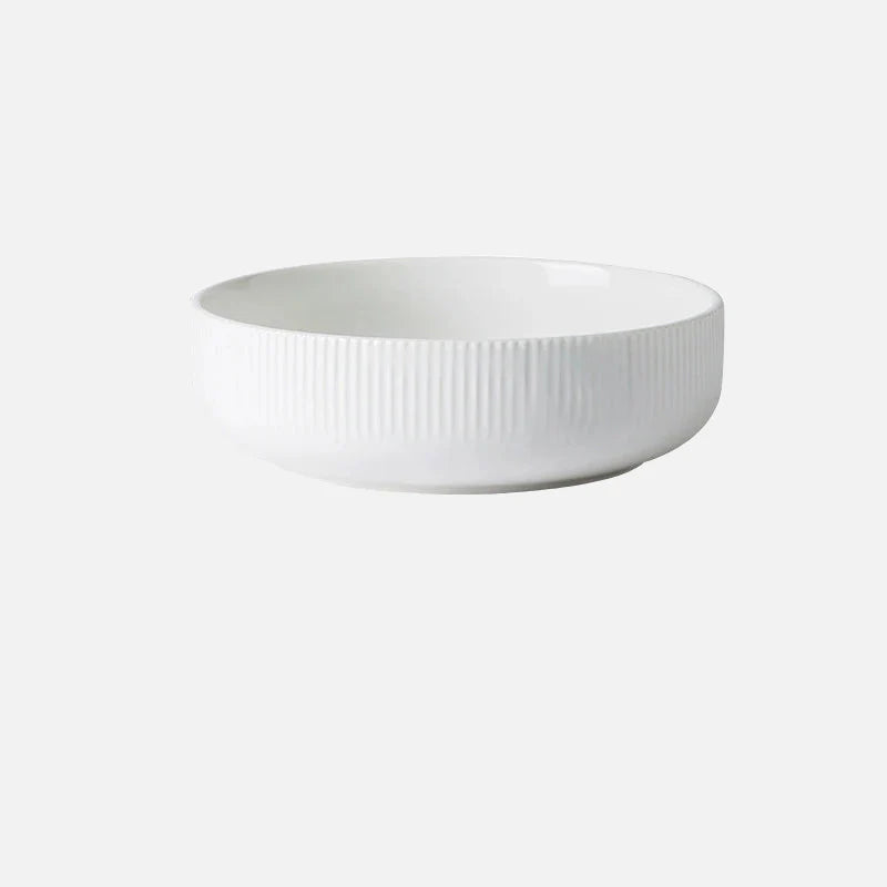 Tim Matte Glazed Ceramic Dinnerware Salad Bowl White