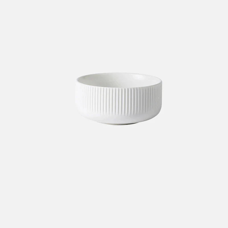 Tim Matte Glazed Ceramic Dinnerware Rice Bowl White