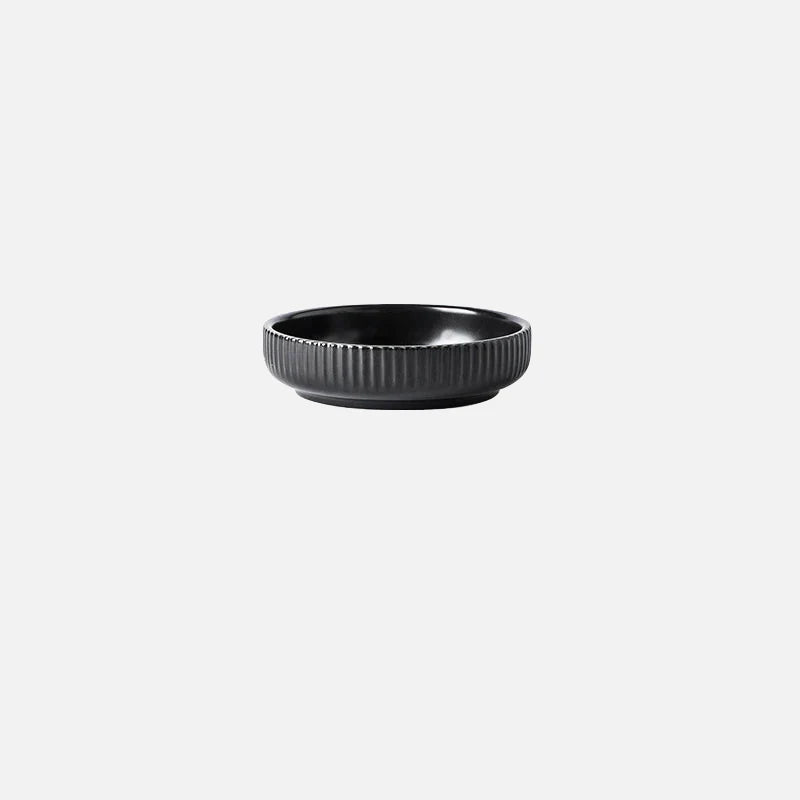 Tim Matte Glazed Ceramic Dinnerware Sauce Dish Black