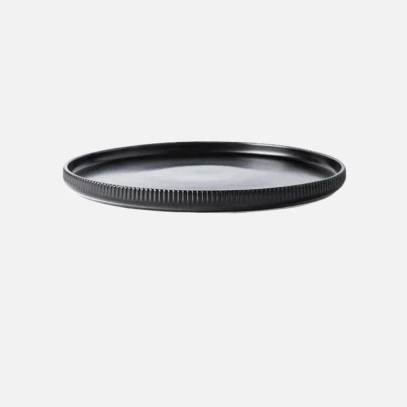 Tim Matte Glazed Ceramic Dinnerware 10 inch Plate Black