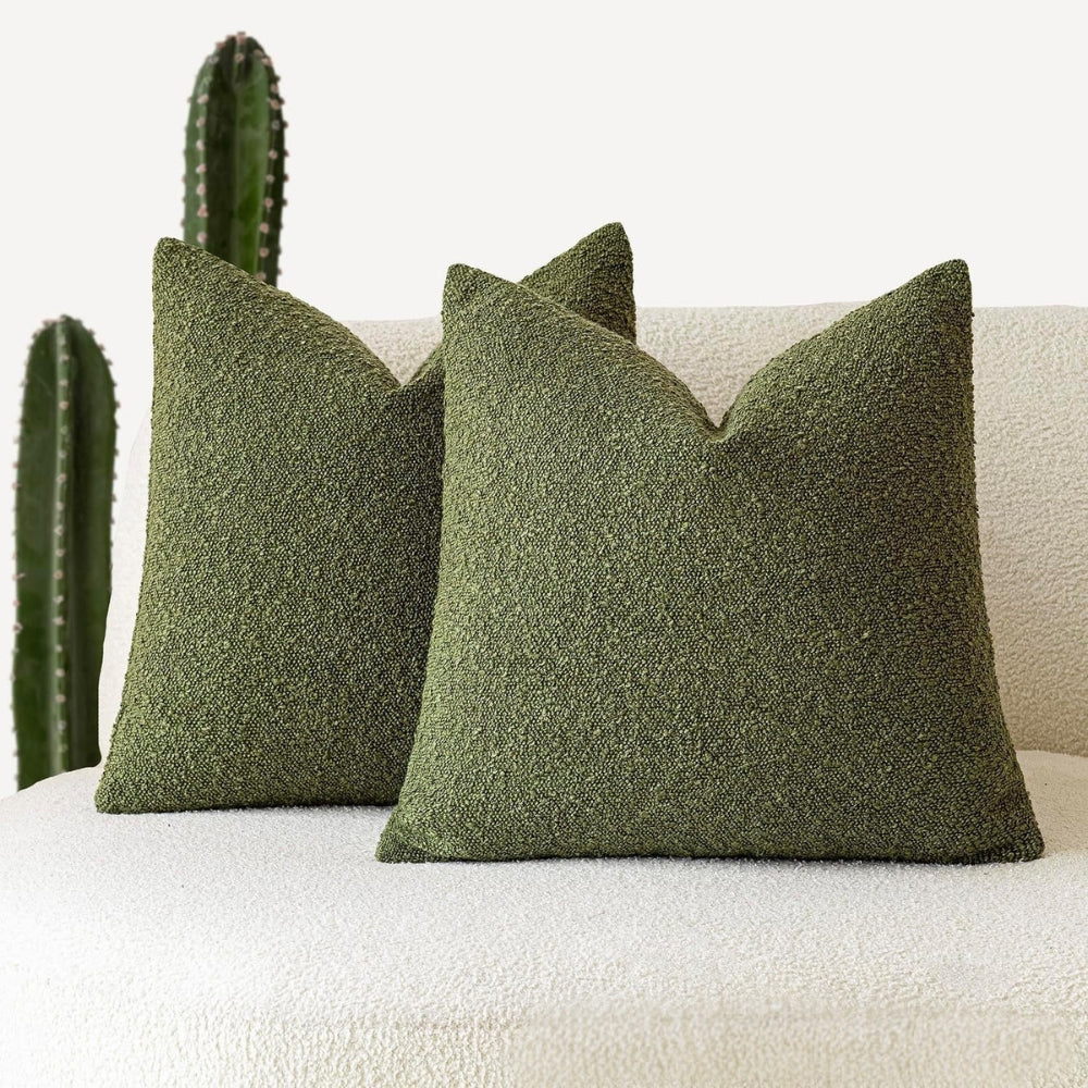 Timeless Boucle Cushion Cover Olive