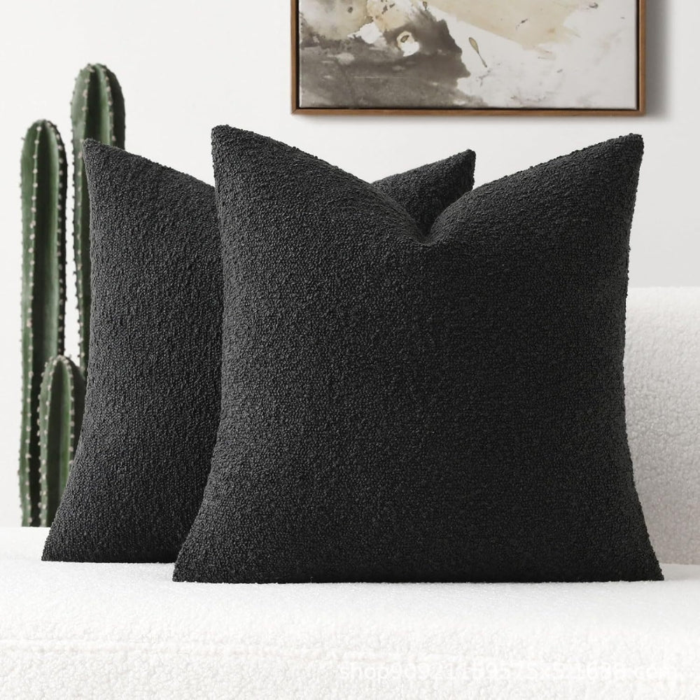 Timeless Boucle Cushion Cover Black