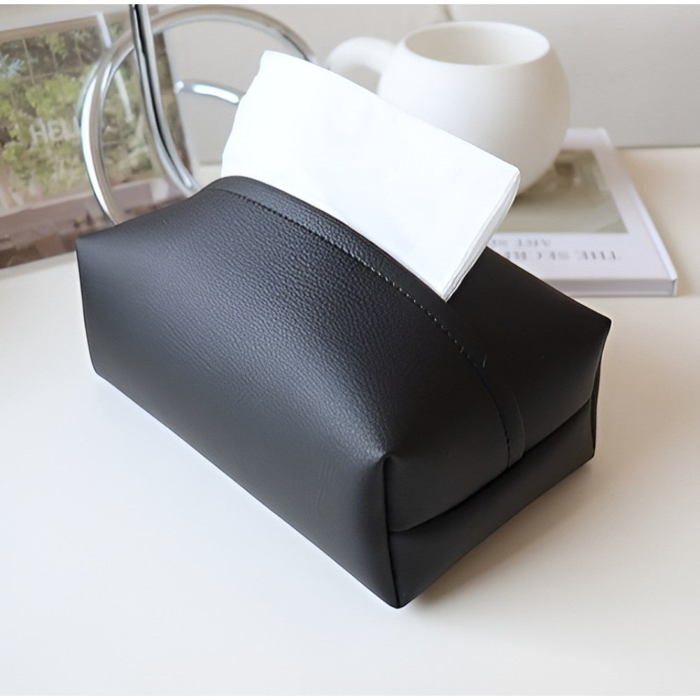 Tisovo Stylish Leather Tissue Case Onyx