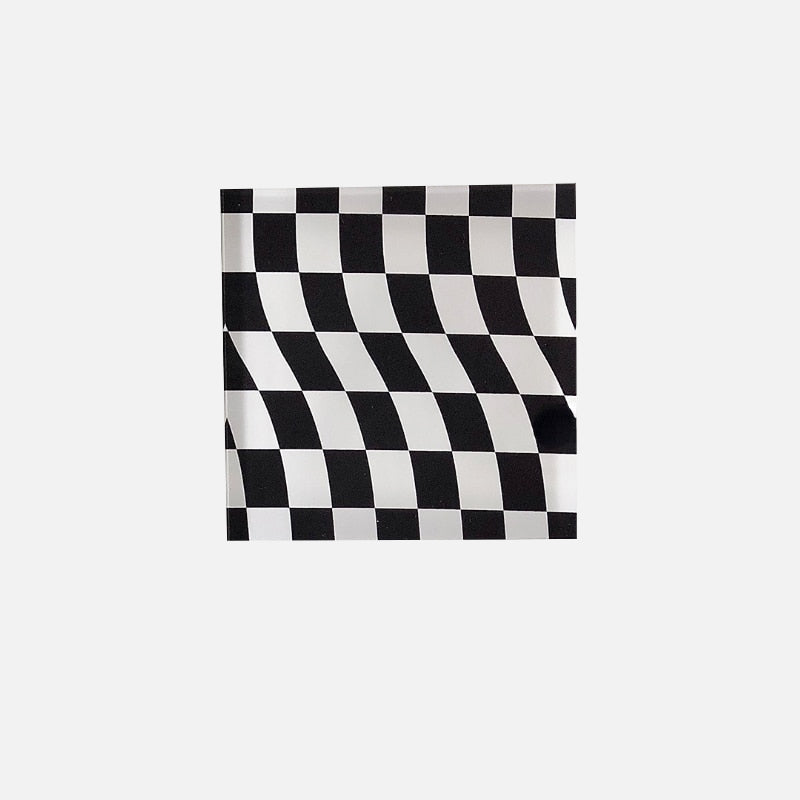 To the Race Check Coaster Black