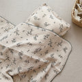 Hyacinth Floral Muslin Toddler Blanket & Pillow Set – 47″×51″