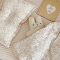 Woodland Baby Comforter – Muslin with Lace Trim & Fill