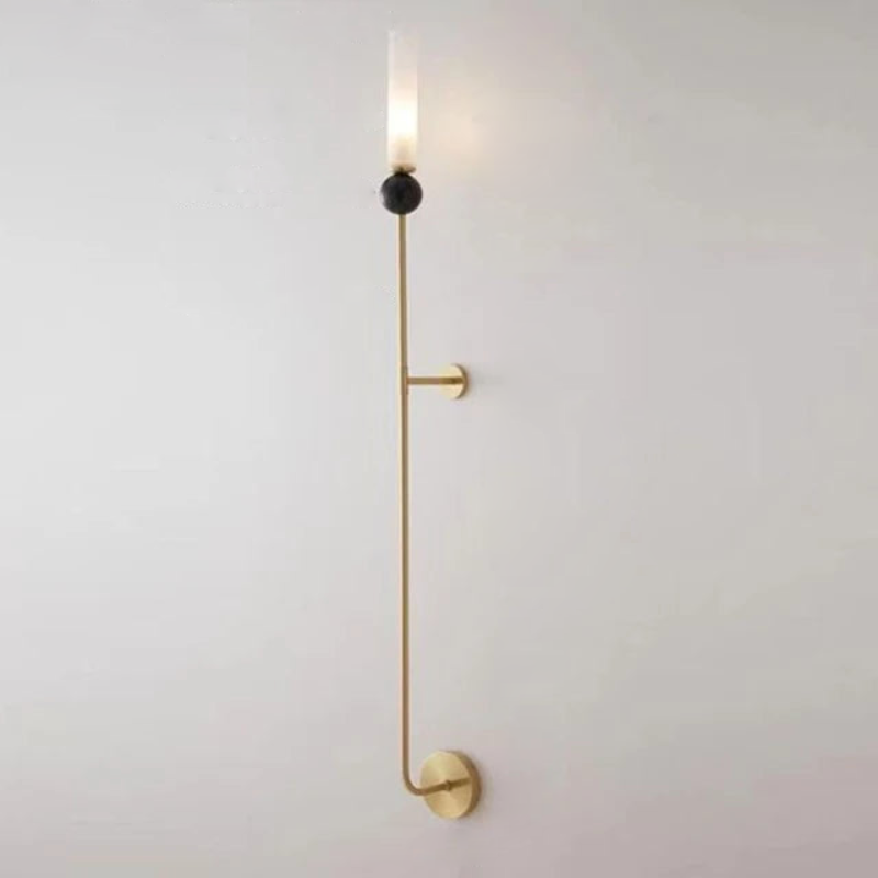 Tovar Marble Wall Lamp Gold Long Curve