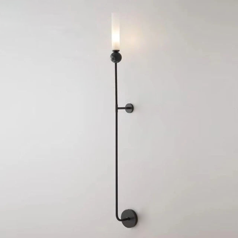 Tovar Marble Wall Lamp Black Long Curve