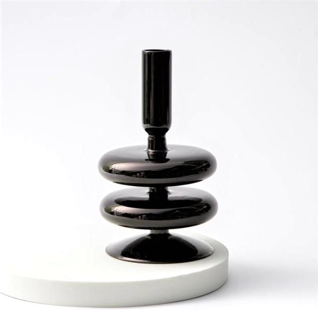 Trampoline Glass Candle Holders - Final Sale Trumpet Black