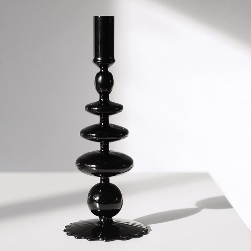 Trampoline Glass Candle Holders - Final Sale Onda Black