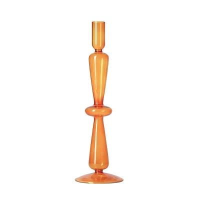 Trampoline Glass Candle Holders - Final Sale Flute Orange