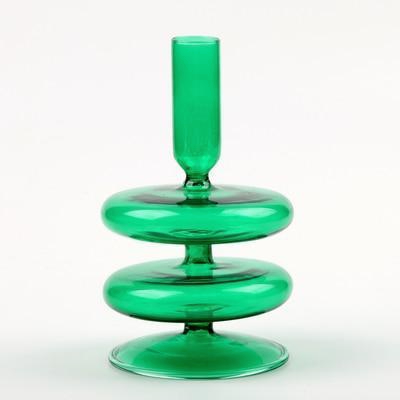 Trampoline Glass Candle Holders - Final Sale Trumpet Green