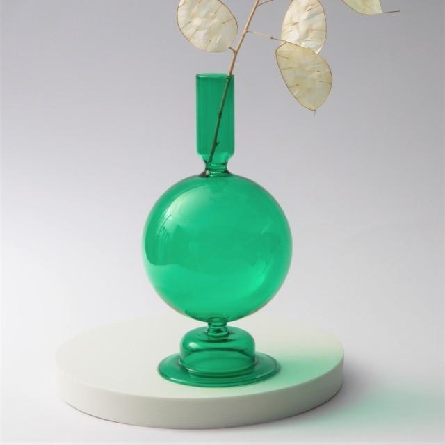 Trampoline Glass Candle Holders - Final Sale Globe Green