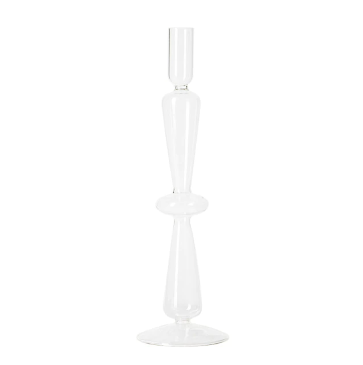 Trampoline Glass Candle Holders - Final Sale Flute Clear