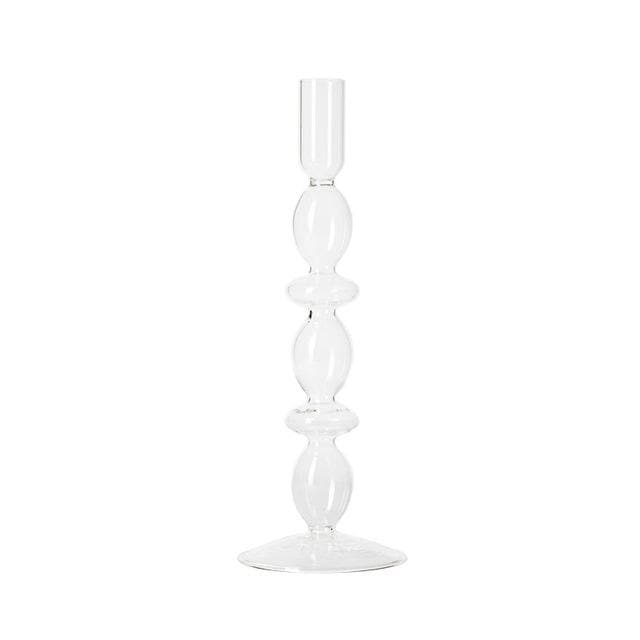 Trampoline Glass Candle Holders - Final Sale Pebble Clear