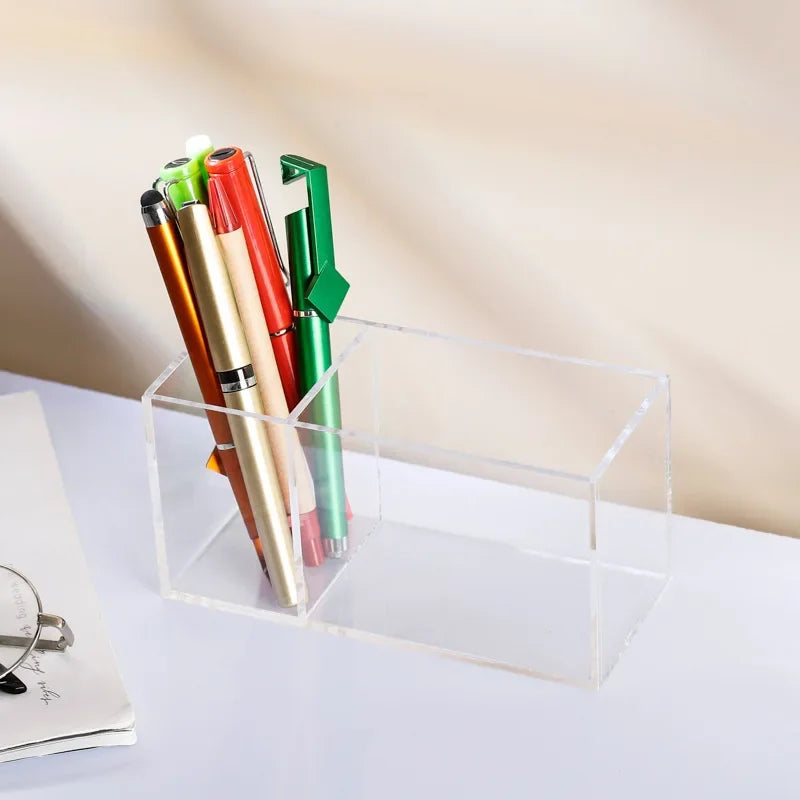 Transparent Color Acrylic Pen Holder Large Transparent