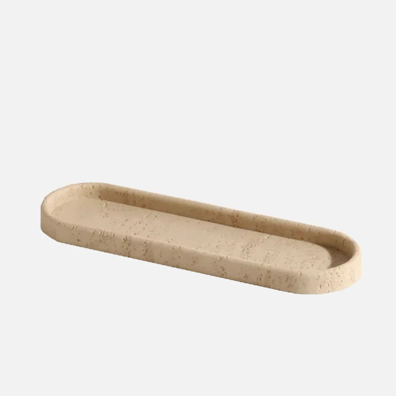 Travertine Cave Stone Bathroom Accessories Medium Tray