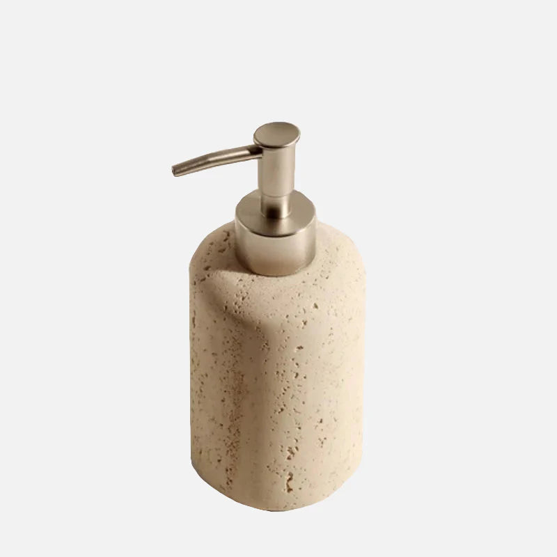 Travertine Cave Stone Bathroom Accessories Medium Dispensing Bottle