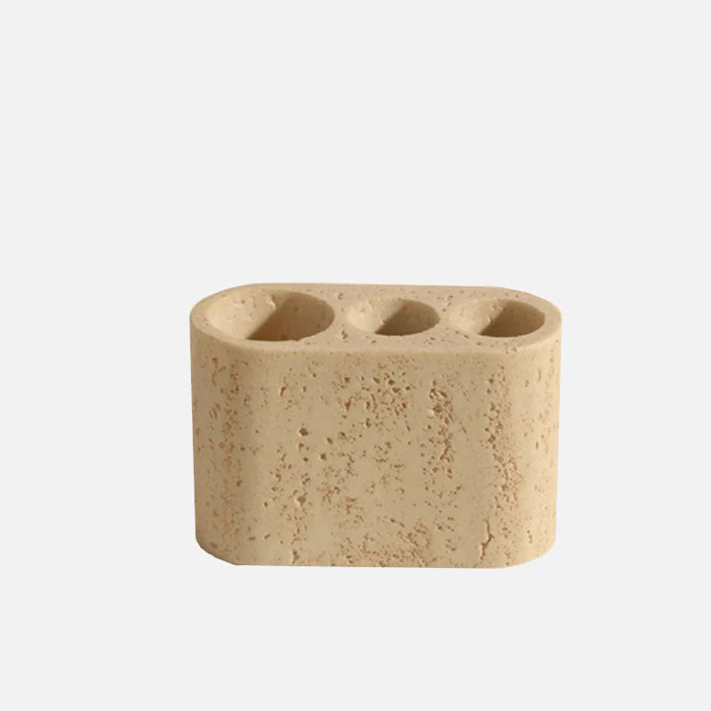 Travertine Cave Stone Bathroom Accessories Medium Toothbrush Holder