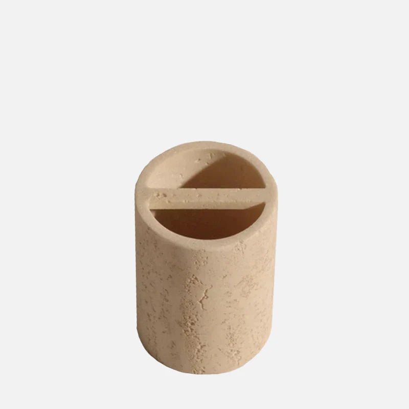 Travertine Cave Stone Bathroom Accessories Small Toothbrush Holder