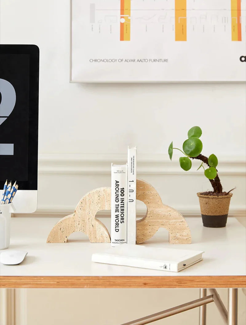 Trinity Travertine Book End