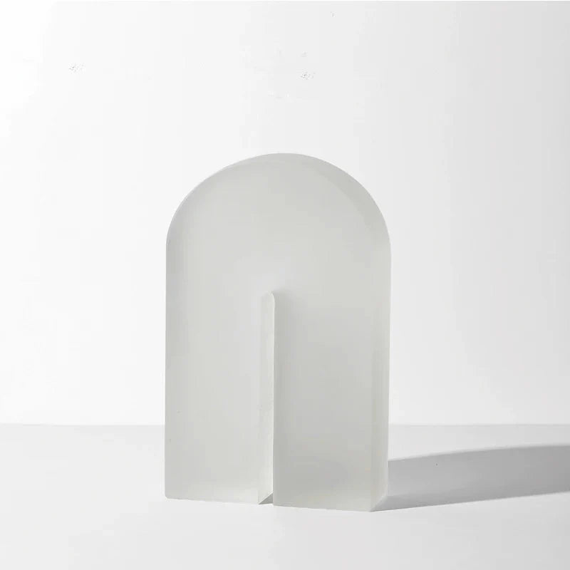 Triumph Non-Skid Bookends White Arch Tall