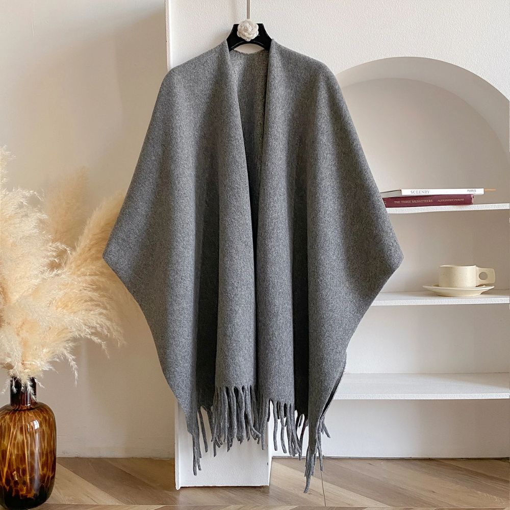 Twilight Chill Acrylic Poncho Shawl Stone Drape