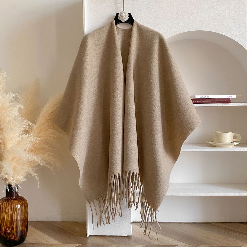 Twilight Chill Acrylic Poncho Shawl Sand Drape