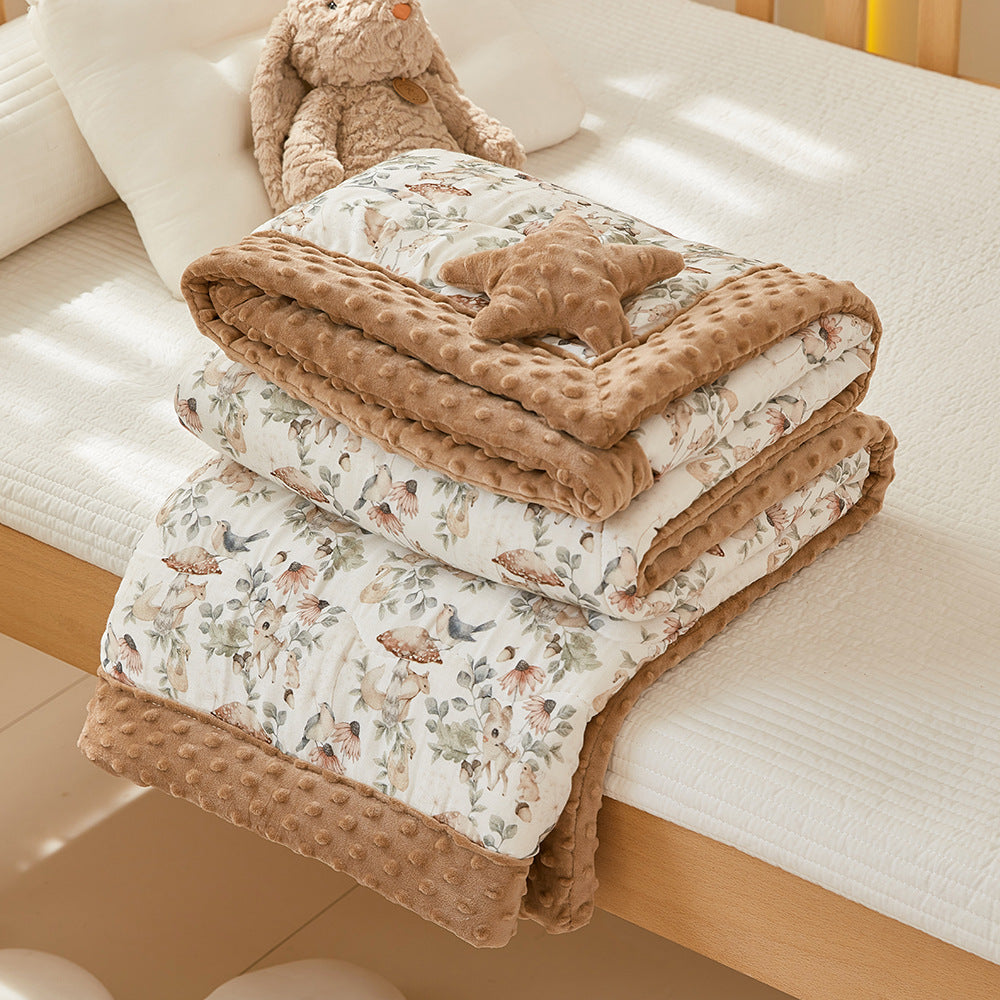Reversible Baby Quilt – Cotton & Minky Dot Fleece The Wiz
