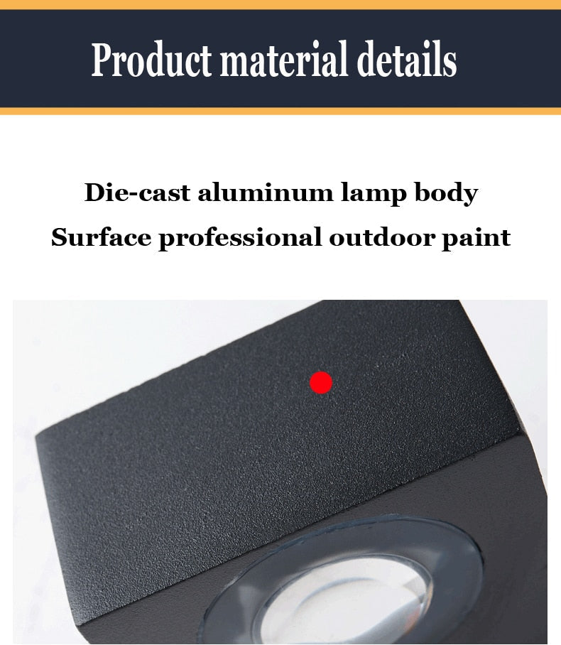UFO Black Box Waterproof Wall Lamp - Final Sale