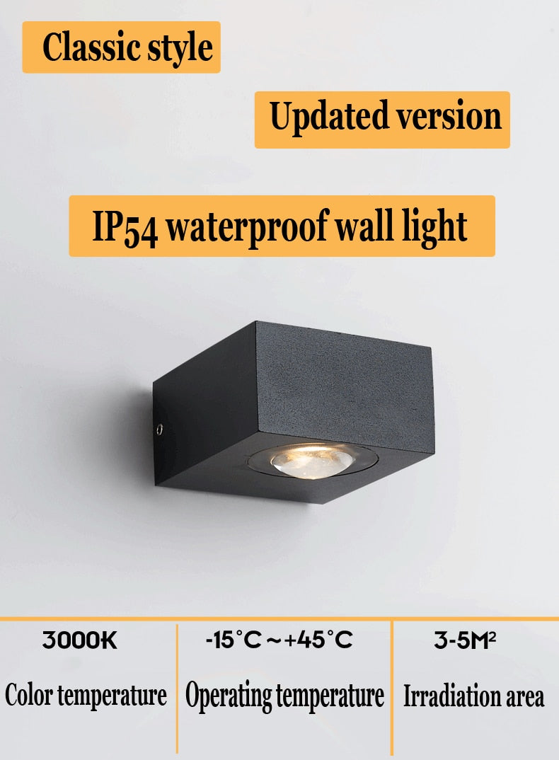 UFO Black Box Waterproof Wall Lamp - Final Sale