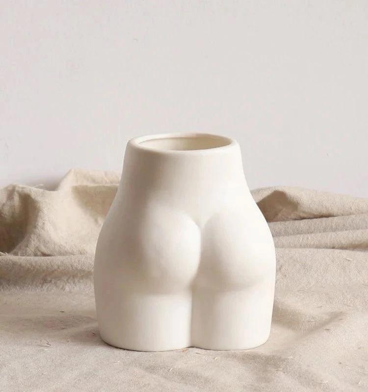 Sleek Ceramic Human Shape Vases