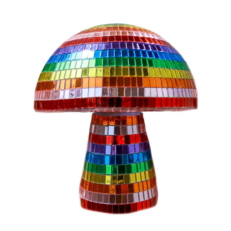 Rainbow Disco Mushroom Suncatcher