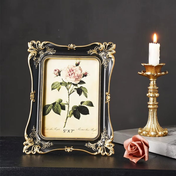 Black and Gold Antique Picture Frame