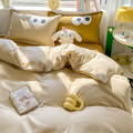 Cream Brown Eye Bedding Set