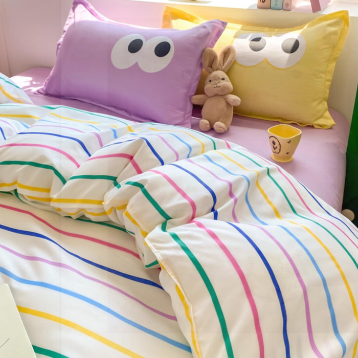 Pastel Rainbow Eye Bedding Set